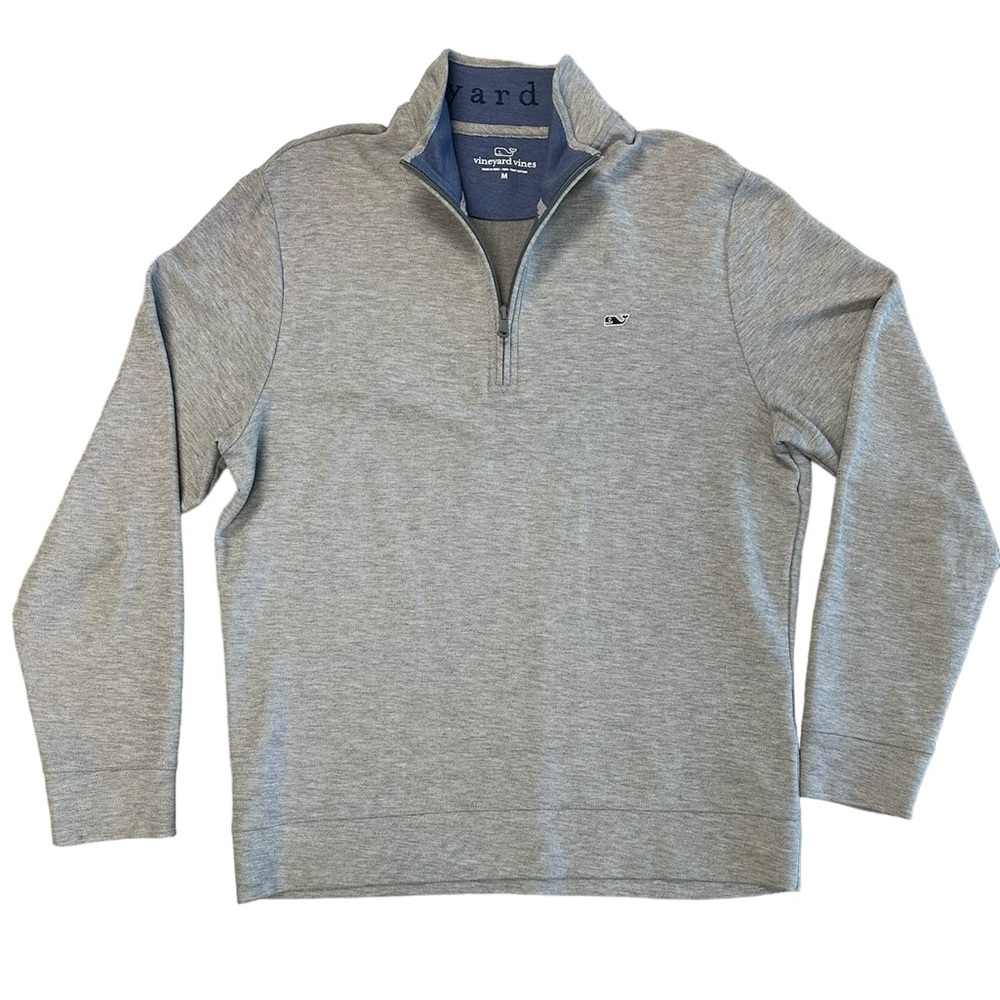 Vineyard Vines Gray Quarter Zip Pullover, Size M
